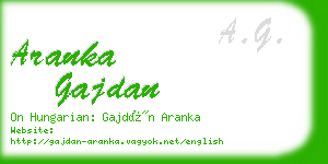 aranka gajdan business card